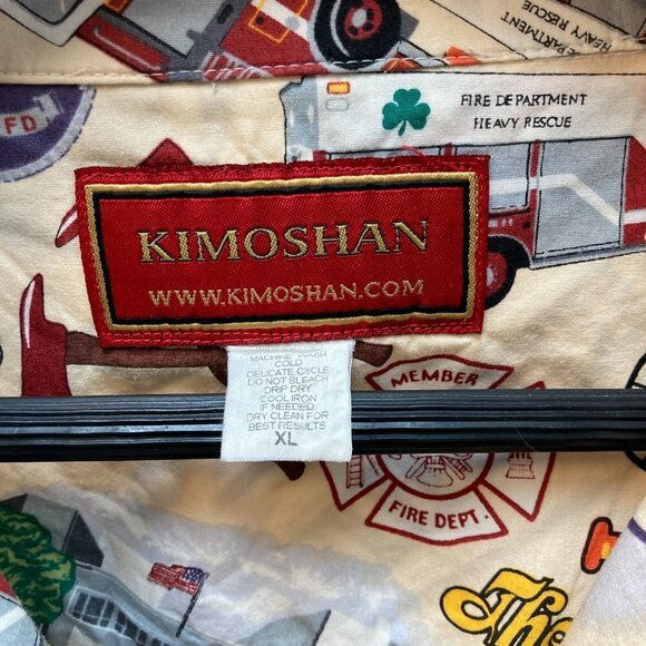 Kimoshan Firefighter Short Sleeve Button Down Shirt Size XL - Picture 4 of 8